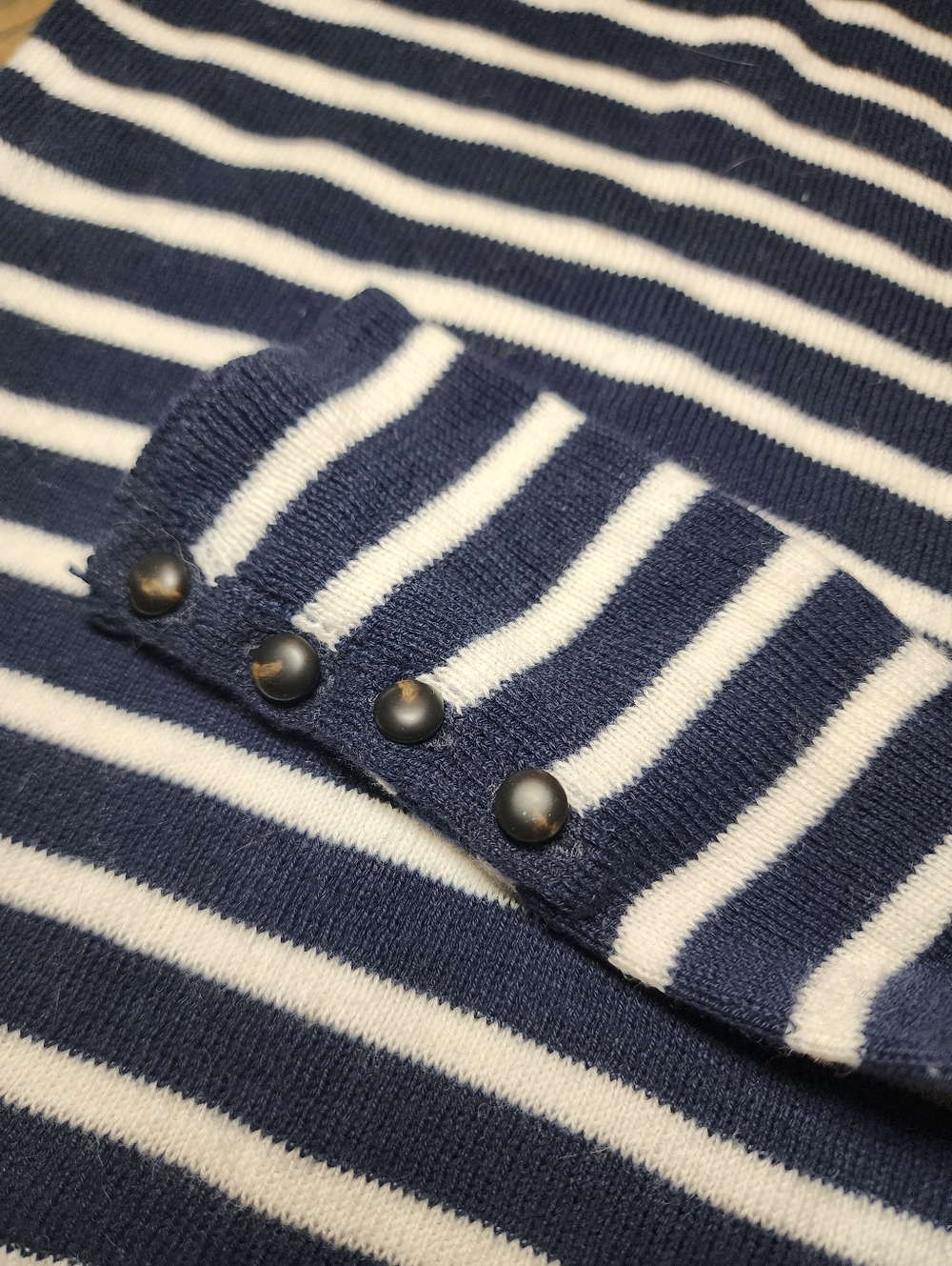 Sezane Navy And White Simon Jumper Sweater Size S - Picture 4 of 8